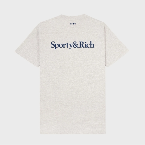 Sporty & Rich Dodgers Serif Tee In Heather Grey S NWT - Picture 6 of 15